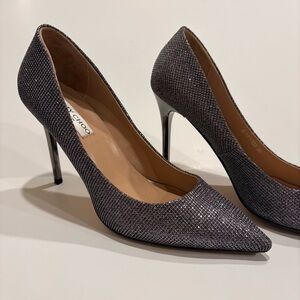 Jimmy Choo Sparkling Glitter Romy Heels - Silver Size 38